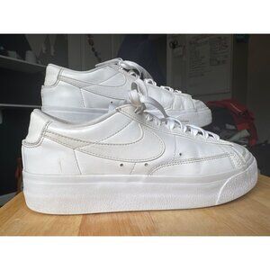 $20 WHEN BUNDLED Women's White Nike Blazer Low Platform Sneakers White Size 9